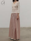 BASERANGE French organic cotton cable knit track pants BAS-TRCA-PO-SU25-CANTIL PINK
